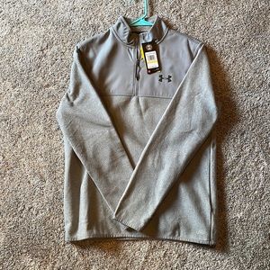 Gray Men’ Under Armor Zip-up, Medium